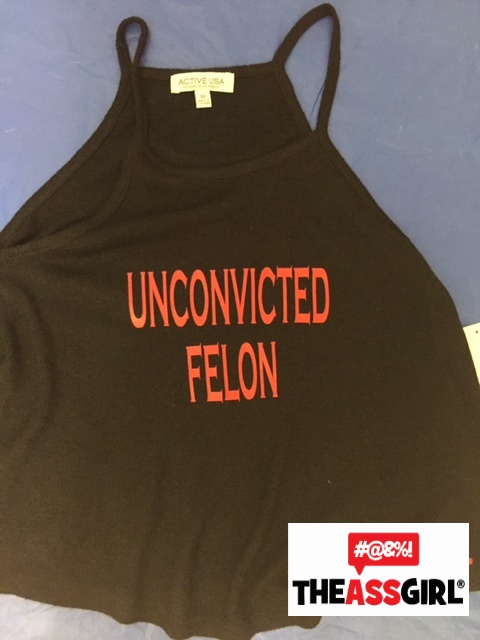 Unconvicted Felon Black Tank Top