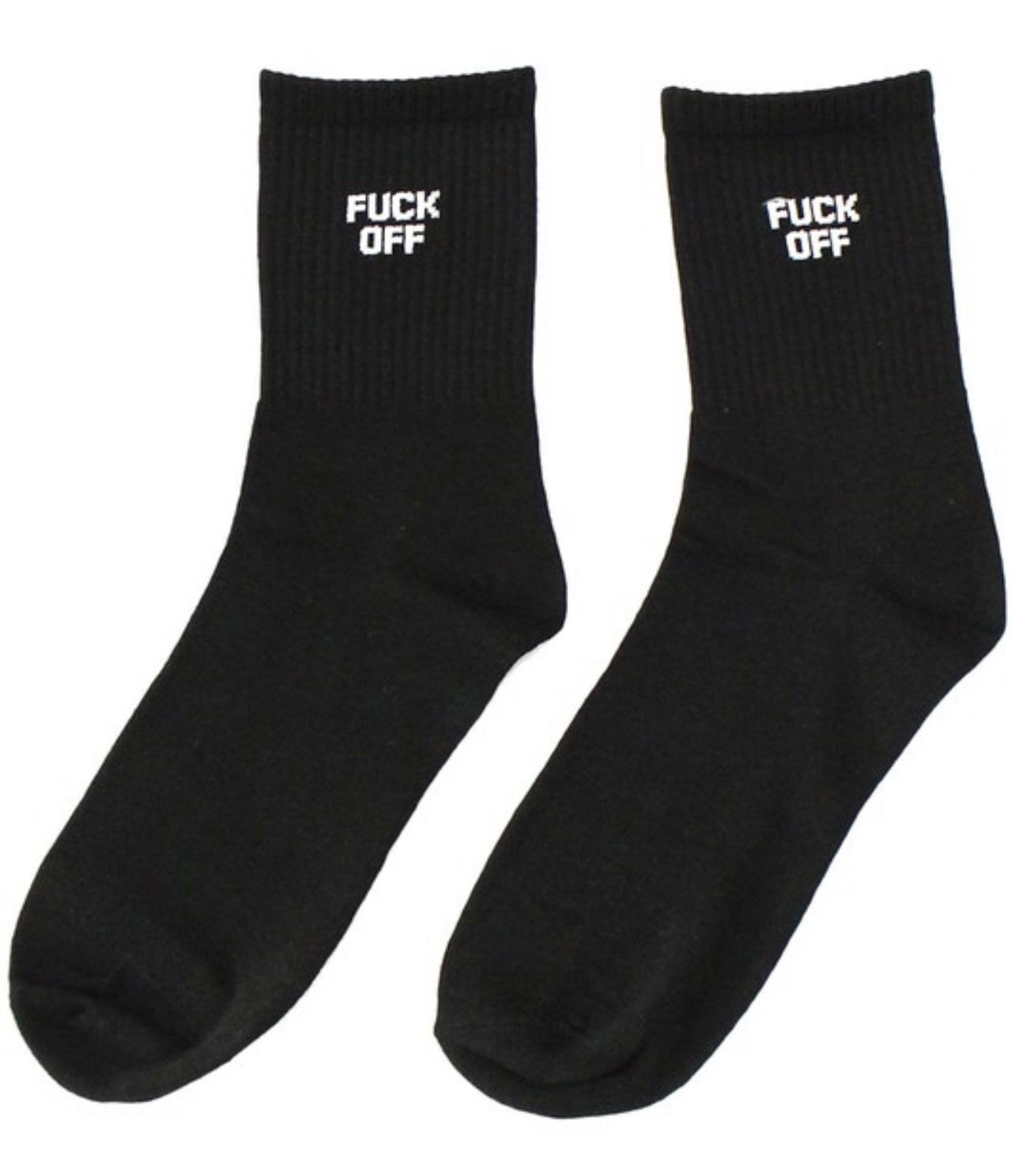 Black Socks With F#ck Off On Them